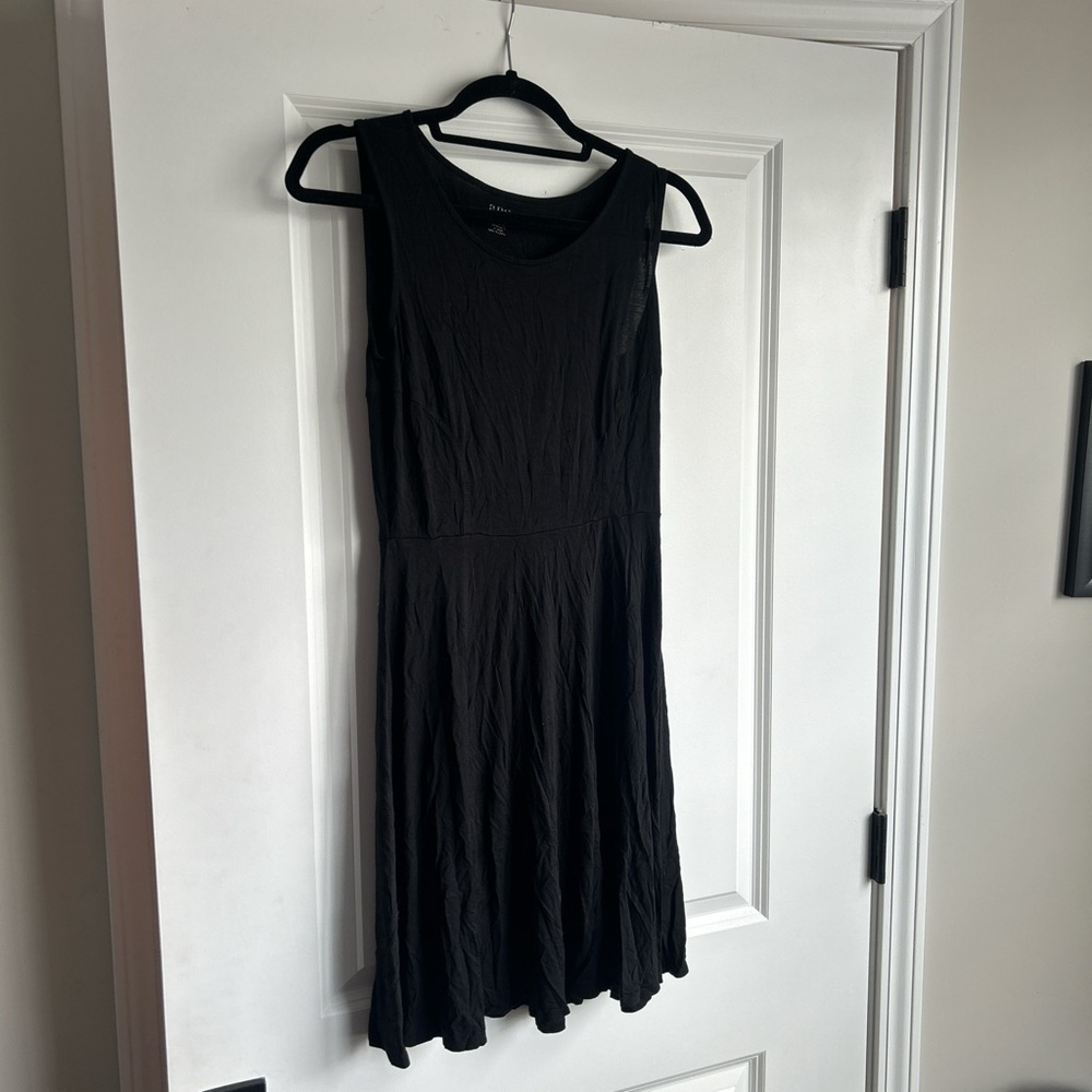 a.n.a Black Sleeveless A-Line Mini Dress